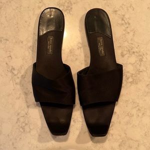 Kate Spade 8.5 black satin slipper flats